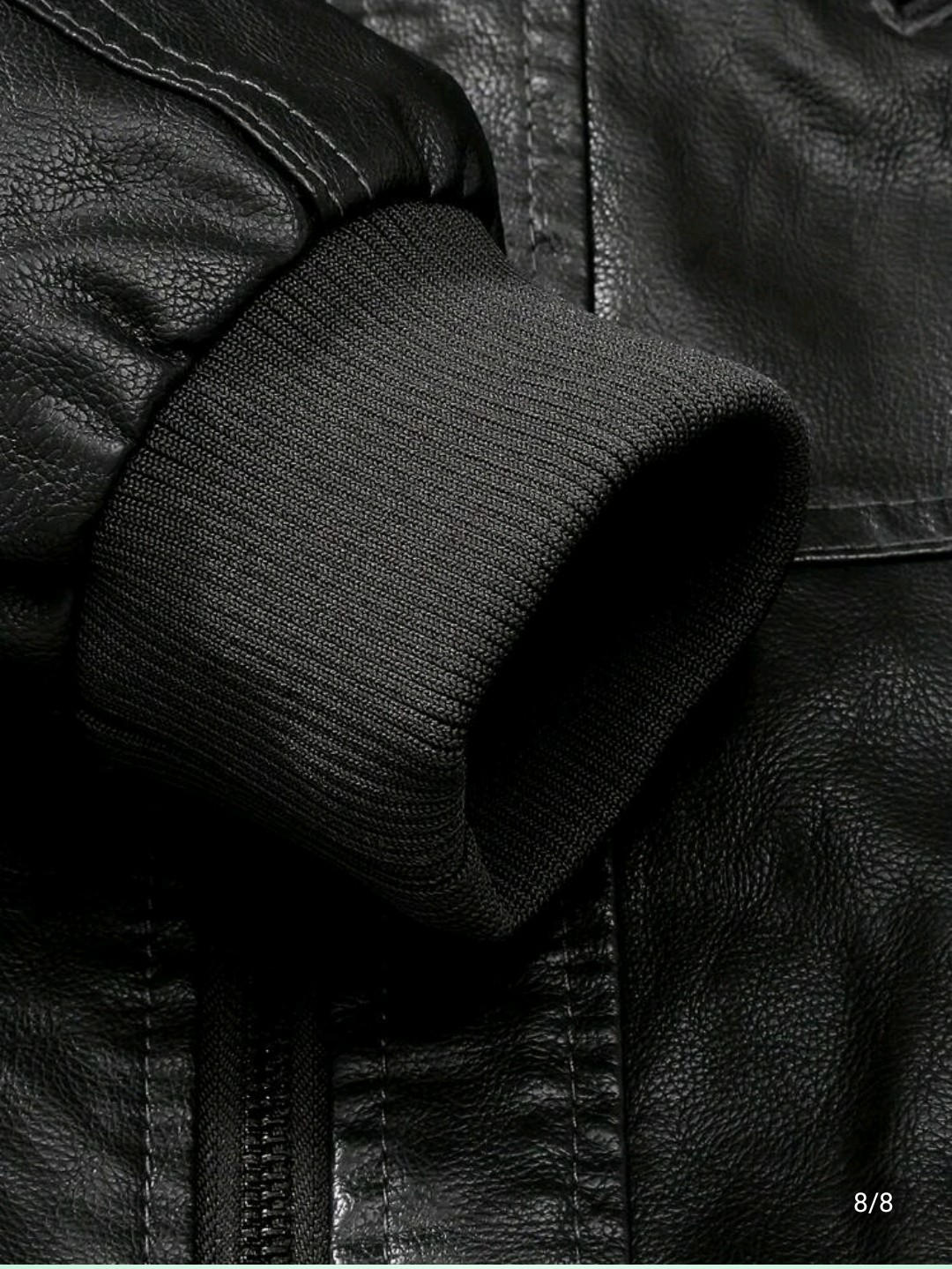 Stylish PU Zipper Hooded Jacket - photo 2