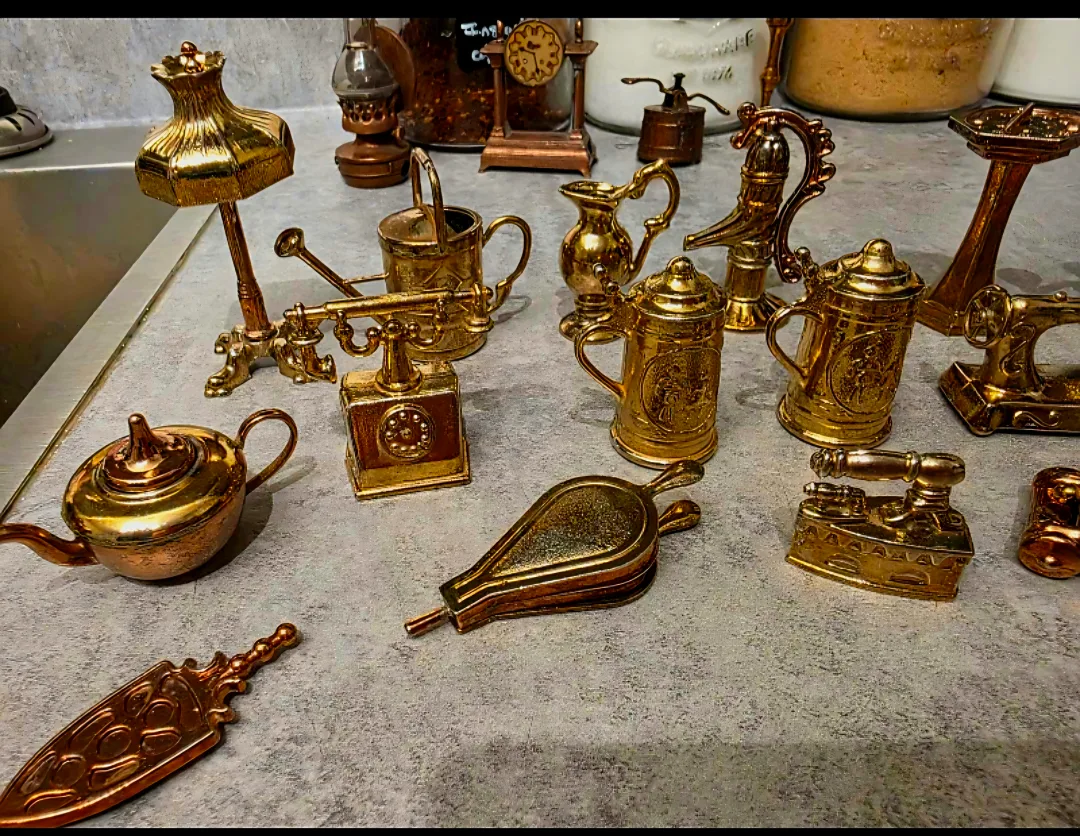 Vintage Miniature Brass Ornaments - Made in England thumbnail