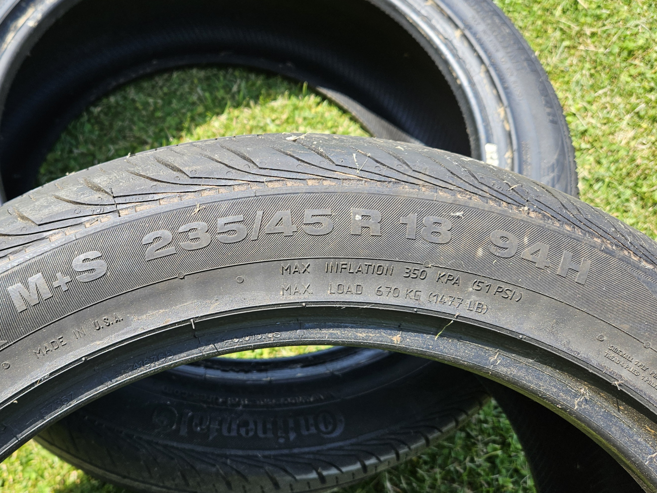 Two- Continental 235/45 R18 Tires - photo 3