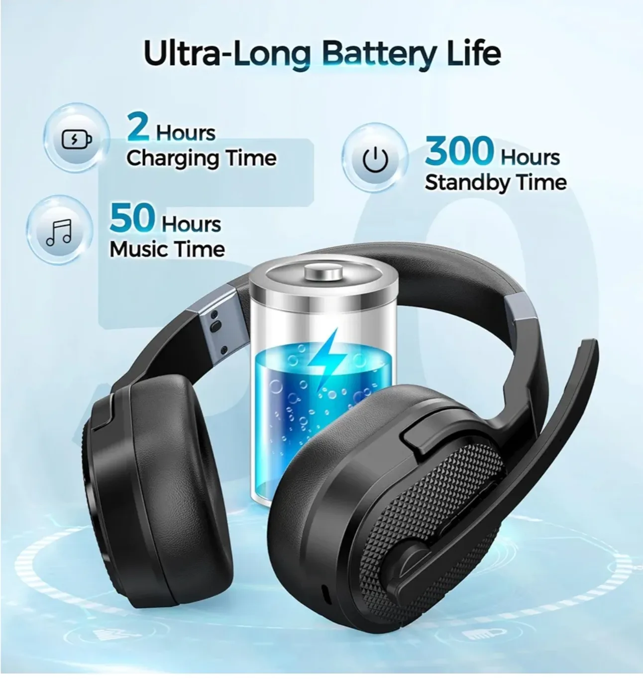 Trucker Bluetooth Headset, Wireless Headsets, Detachable Earpad image indicator(3)