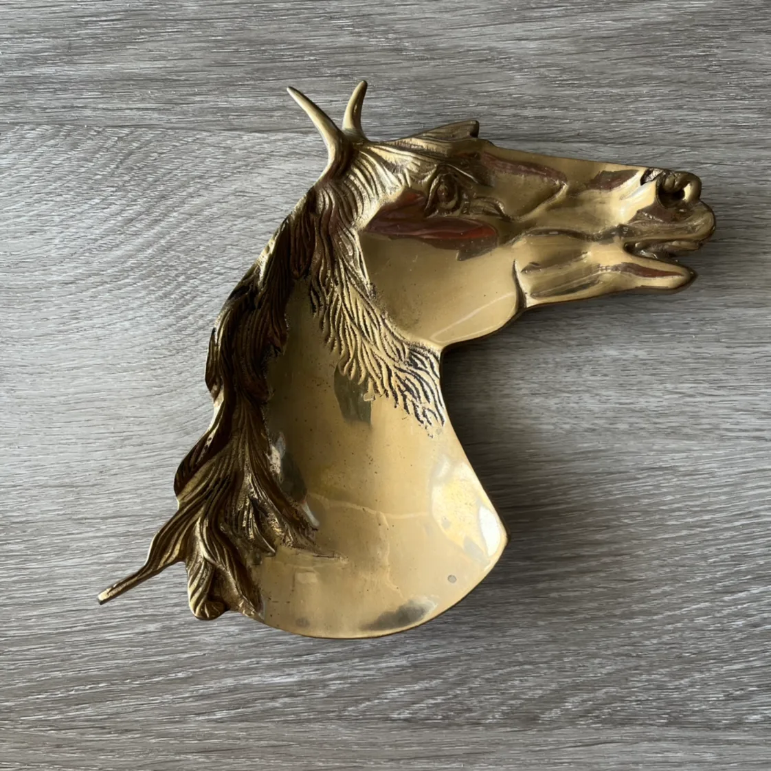 Antique horse jewelry holder plate thumbnail