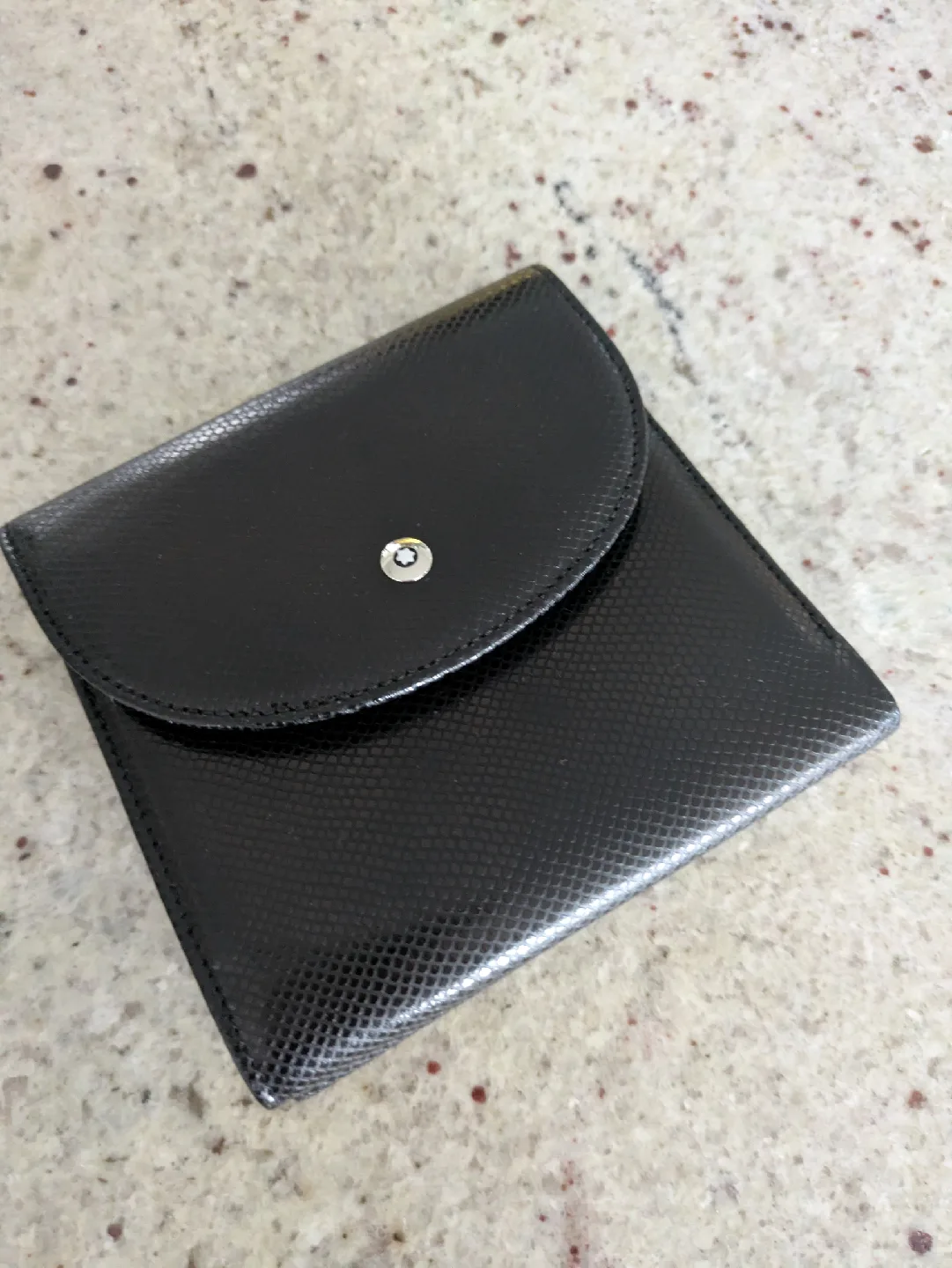 Mont Blanc Italian black leather wallet thumbnail