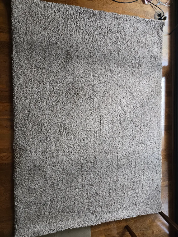 Large Beige Shag Rug image indicator(3)
