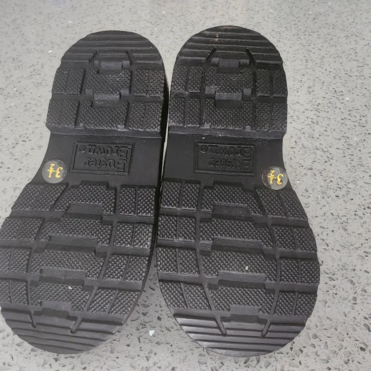 Black & Burgundy Patent Leather toddler shoes! image indicator(3)