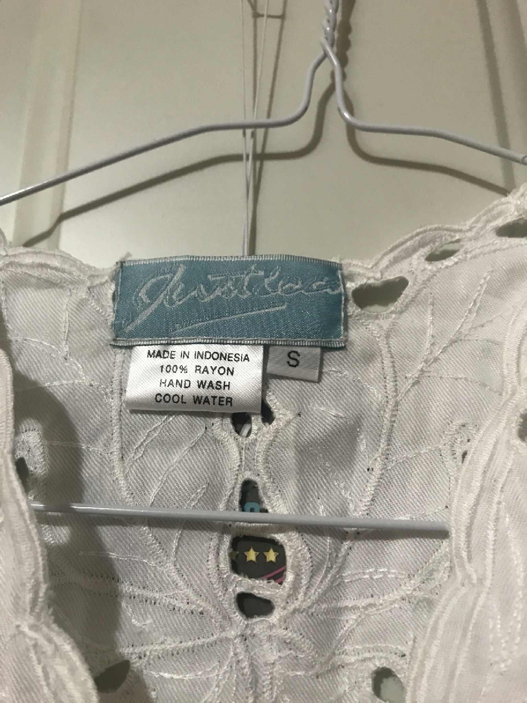 Justlia White Rayon Blouse & Pink Rayon Skirt - Size S - photo 3