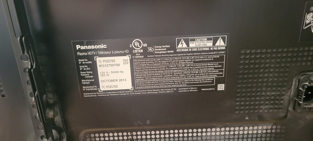 Panasonic TC-P50ST60 50" Plasma TV - photo 3