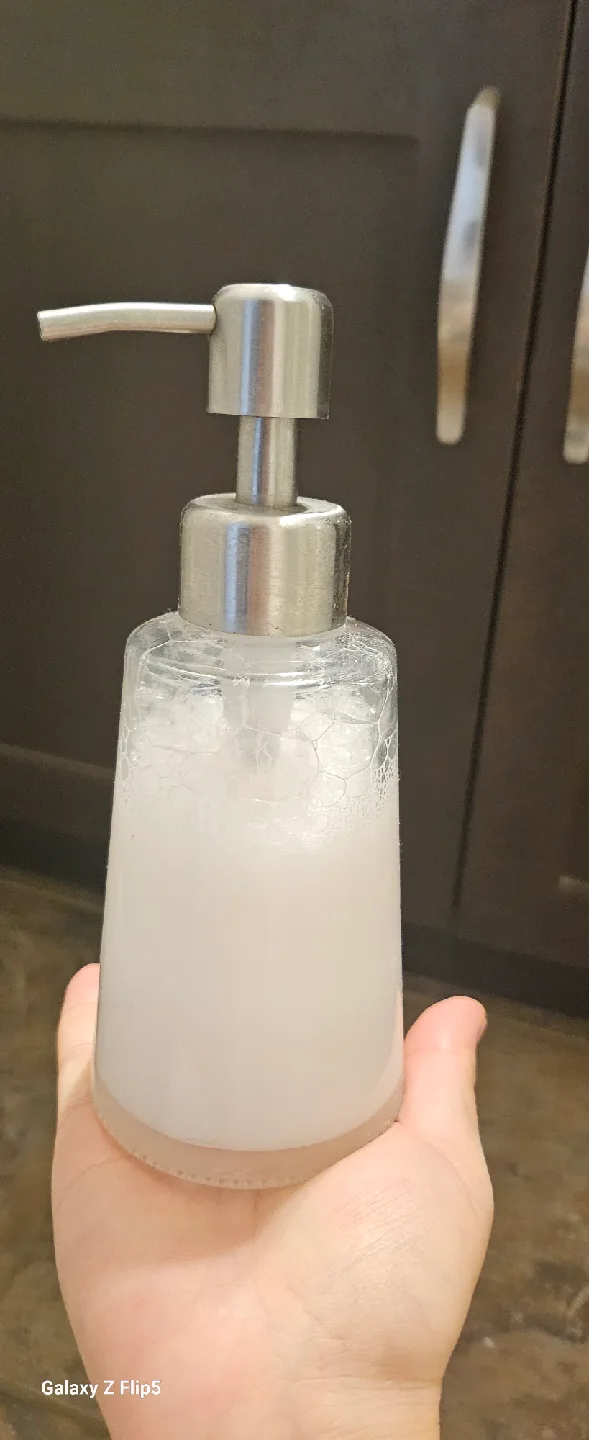 Glass Soap Dispenser with Stainless Steel Pump 🥕 thumbnail