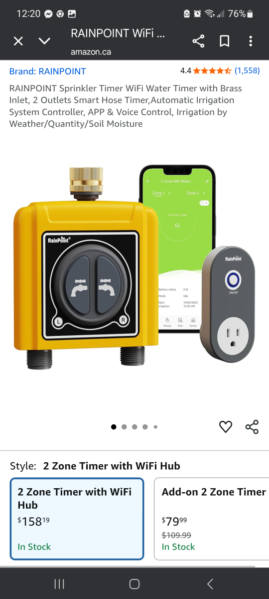 RAINPOINT Sprinkler Timer WiFi Water Timer