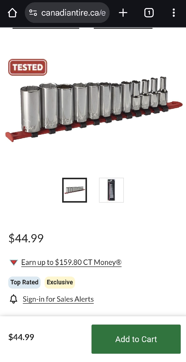 Brand New MAXIMUM 3/8-in Drive Deep Socket Set 12-pc
