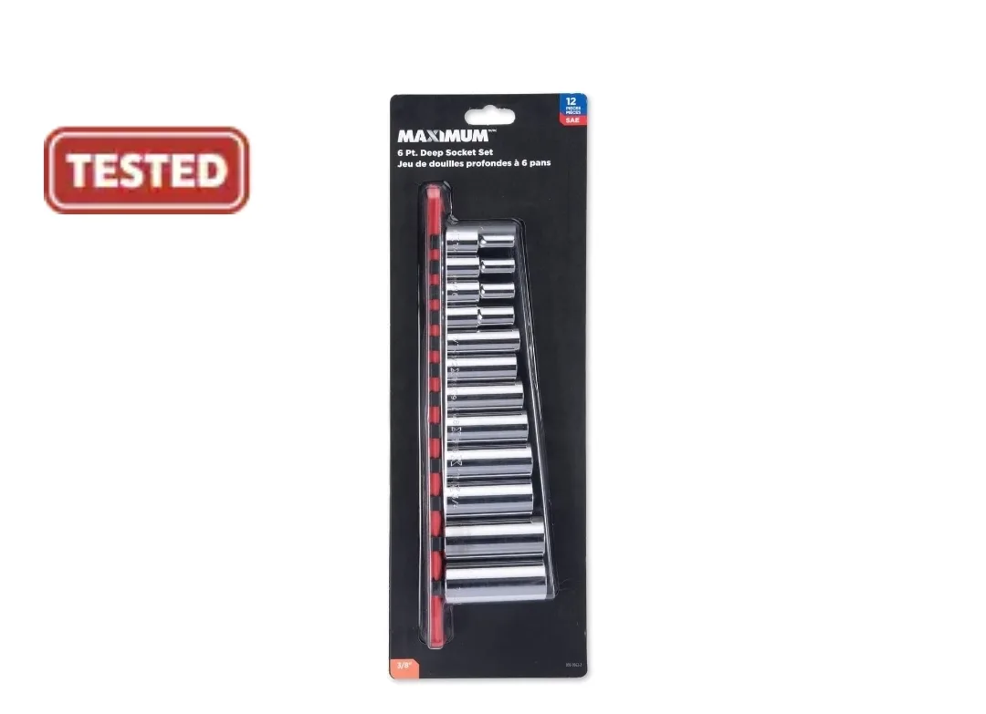 Brand New MAXIMUM 3/8-in Drive Deep Socket Set 12-pc image indicator(2)