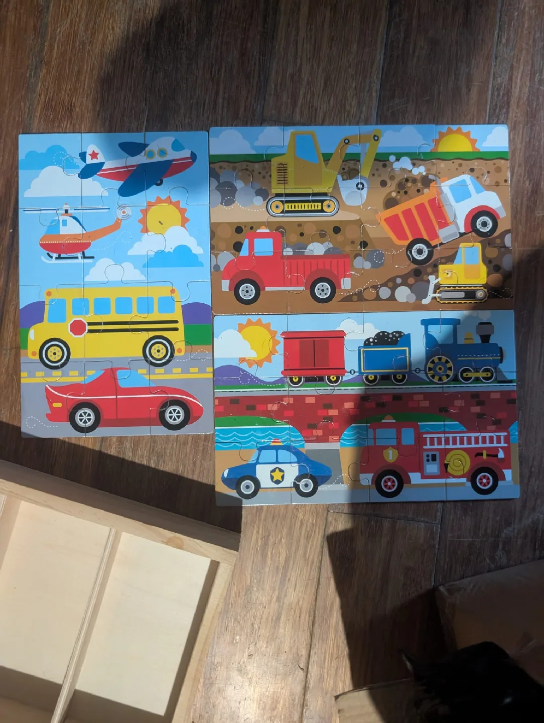 Wooden Vehicle Puzzle with Box thumbnail