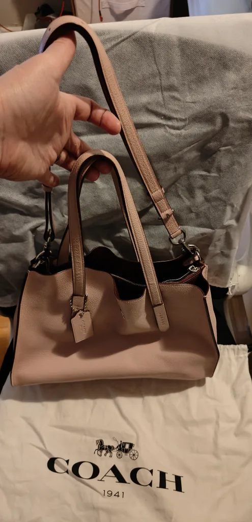 Coach Leather Tote Bag - Pink image indicator(5)