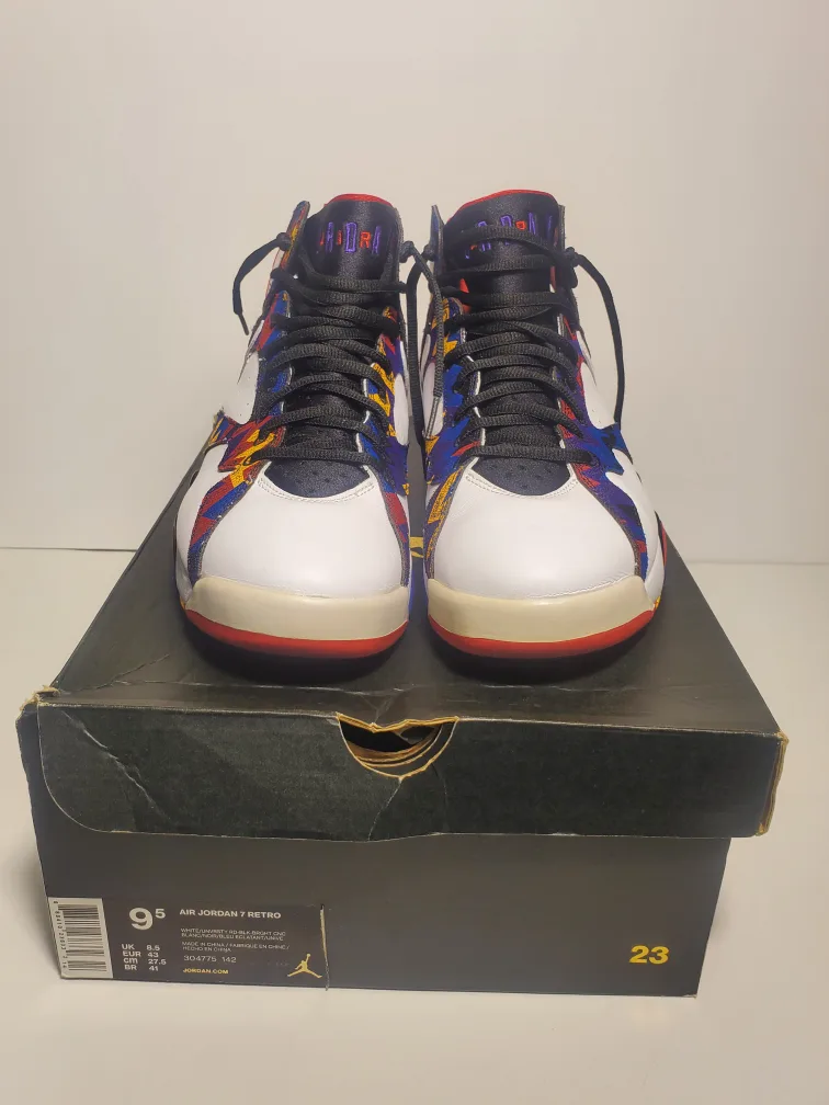Men’s Jordan 7 Retro Nothing But Net W/Box 304775-142 Size 9.5 image indicator(2)