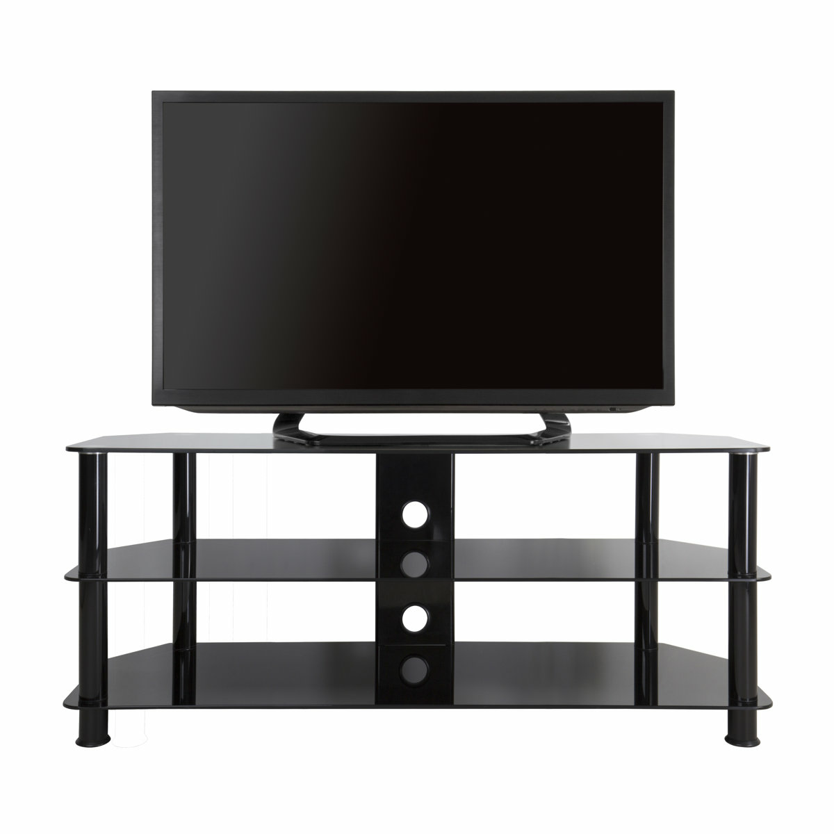 Black Glass TV Stand - photo 3