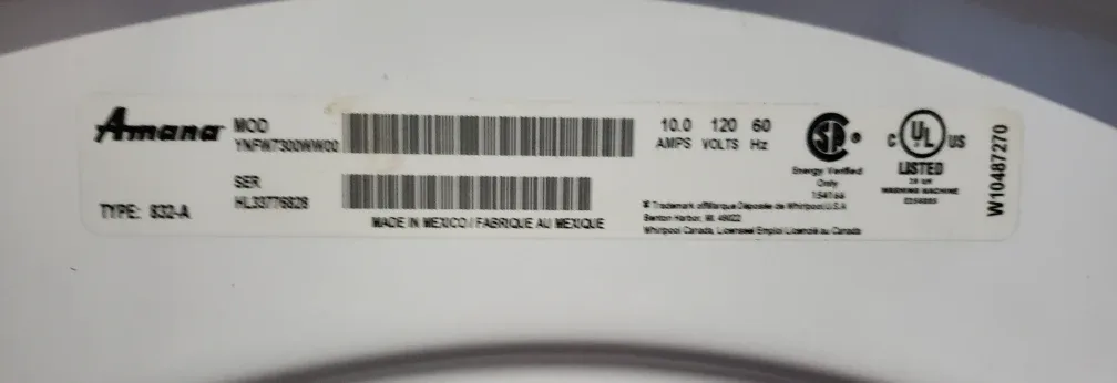 Amana YNFW7300WW00 Washing Machine image indicator(5)