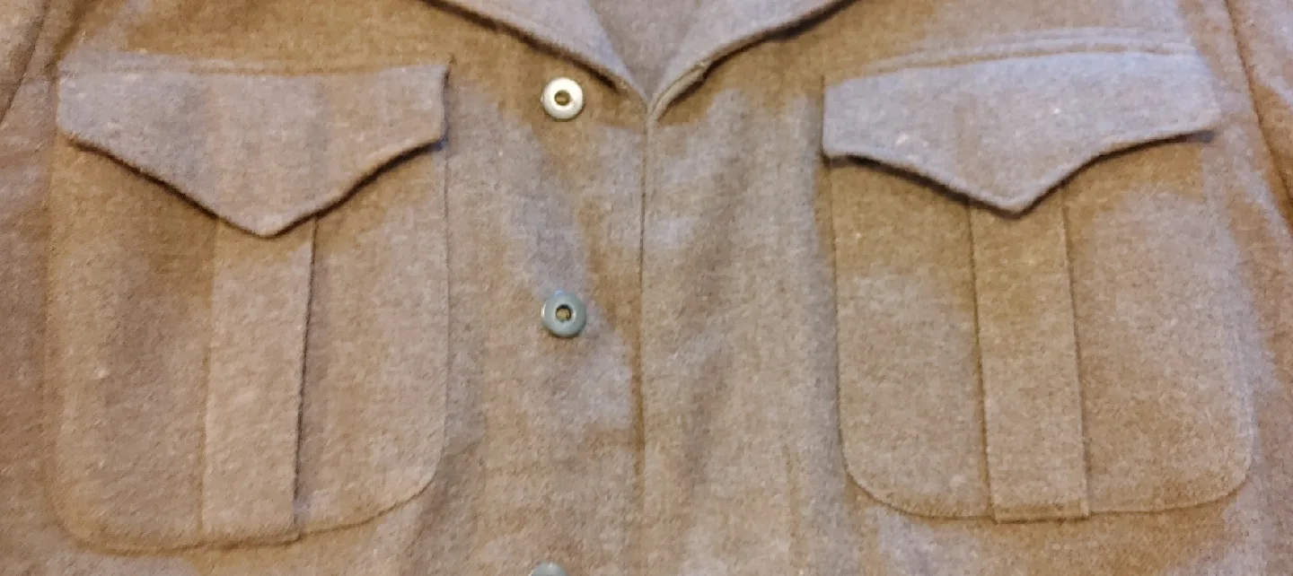 Vintage Wool Military Jacket - Olive Green image indicator(9)