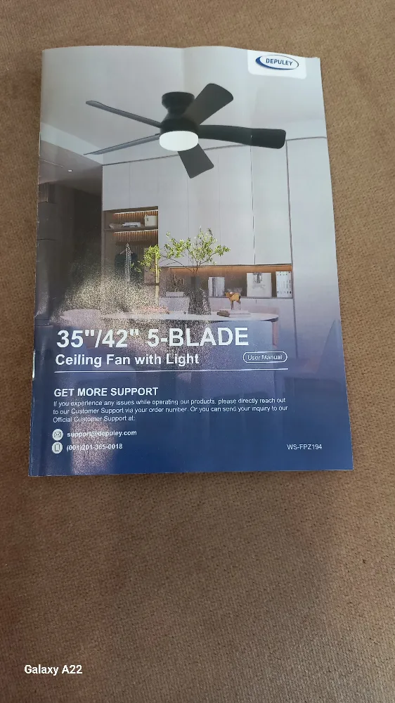 DEPULEY 42-inch Ceiling Fan with Remote image indicator(6)