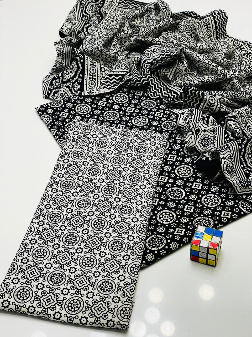 Unstitched Ajrak Suits