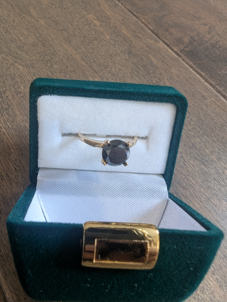Brand New 10K Yellow Gold Black Diamond Ring For Sale - photo 5