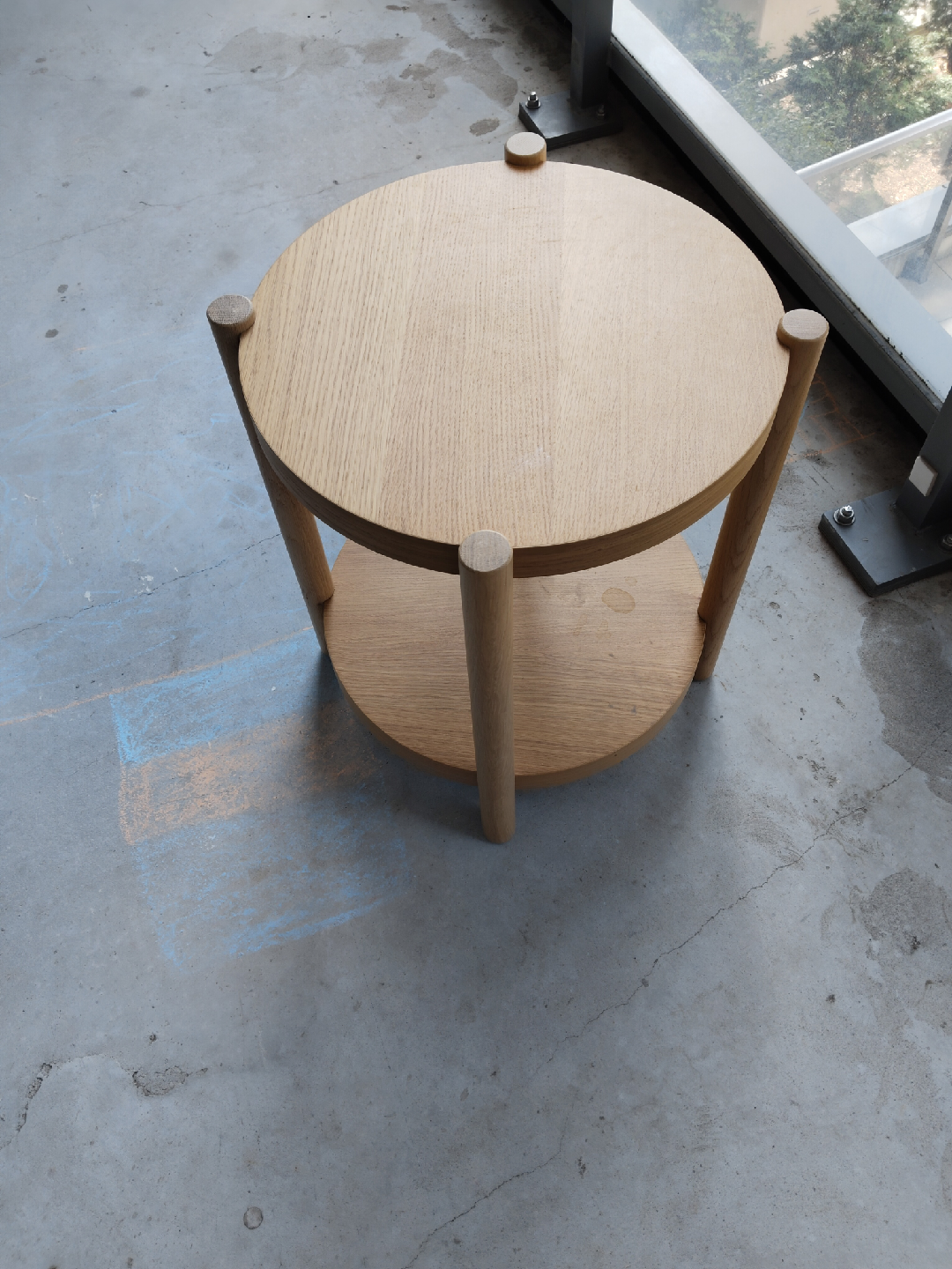 Round Wooden Side Table