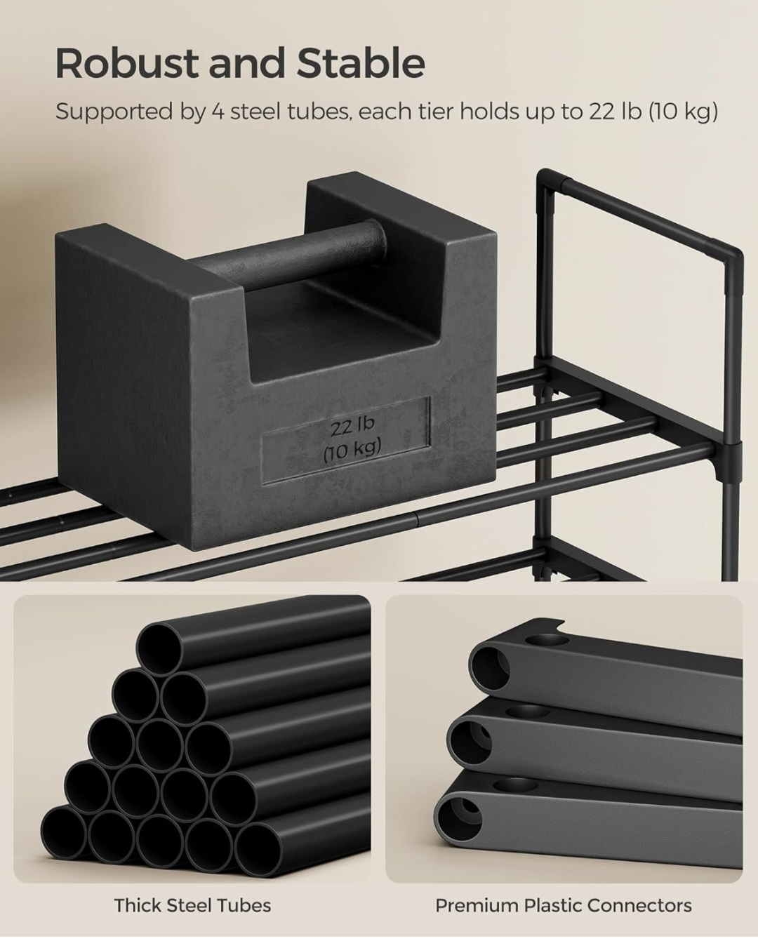 SONGMICS 4-Tier Shoe Rack Organizer - photo 5