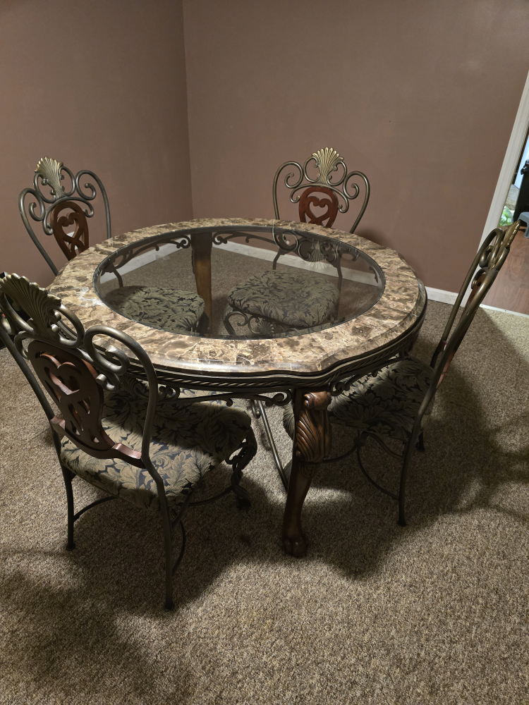 Dining Table Set with 4 Chairs