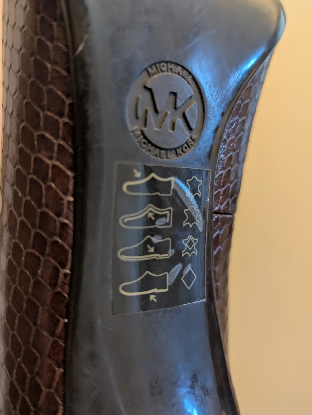 Michael Kors Brown Snake Leather Heels (size 7) image indicator(7)