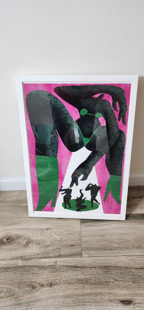 Framed Abstract Art Print  18" X 25"