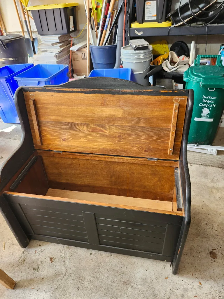 Wooden Storage Bench - Black image indicator(3)