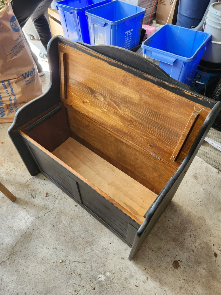 Wooden Storage Bench - Black image indicator(4)