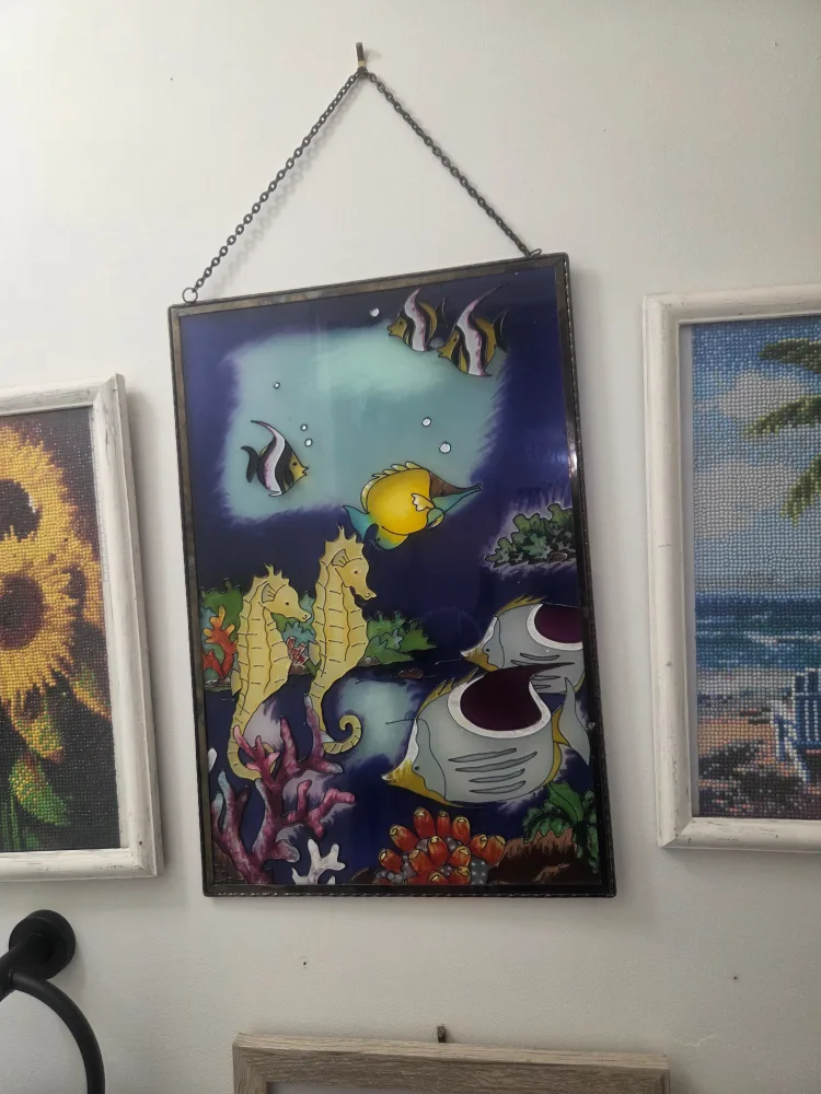 Seahorse & Fish Stained Glass Art image indicator(2)