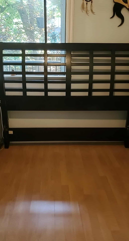 Dark Brown Queen Size Bed Frame - PICK UP ONLY - photo 2