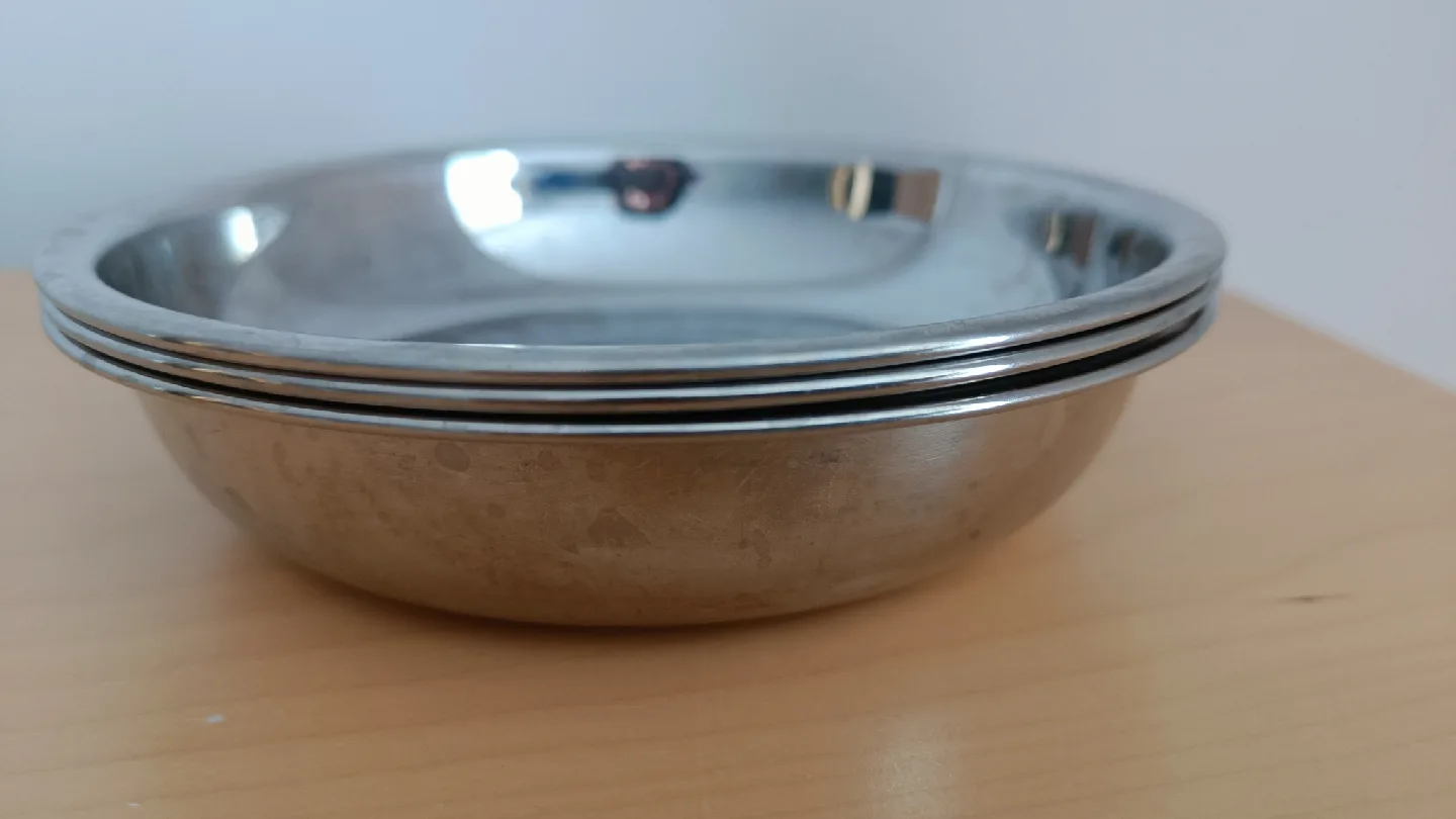 Stainless Steel Side Dish Serving Plate Stackable (set of 3) 🥕 thumbnail