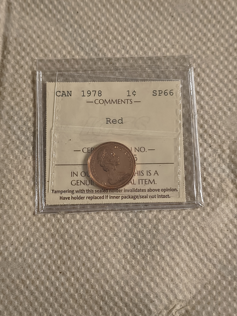 1978 Canadian Penny - ICCS Certified SP66