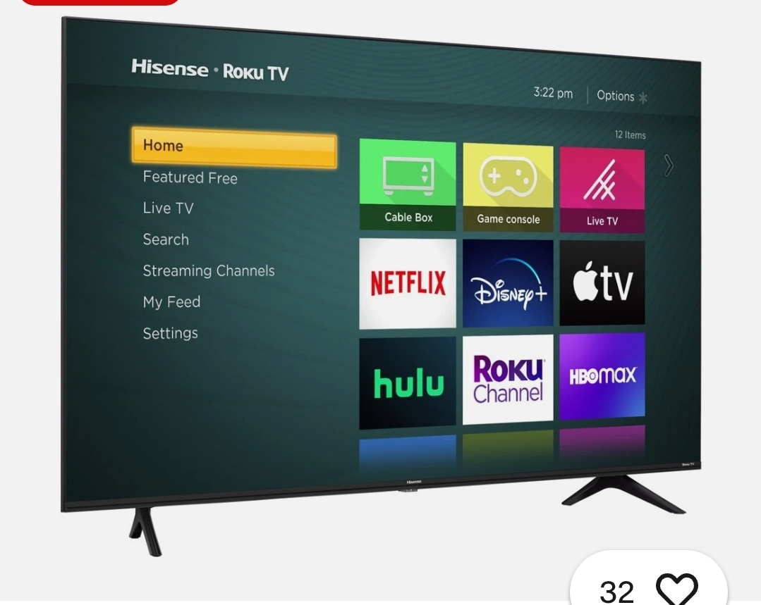 Hisense 58" Roku Smart TV R6 4K NEW