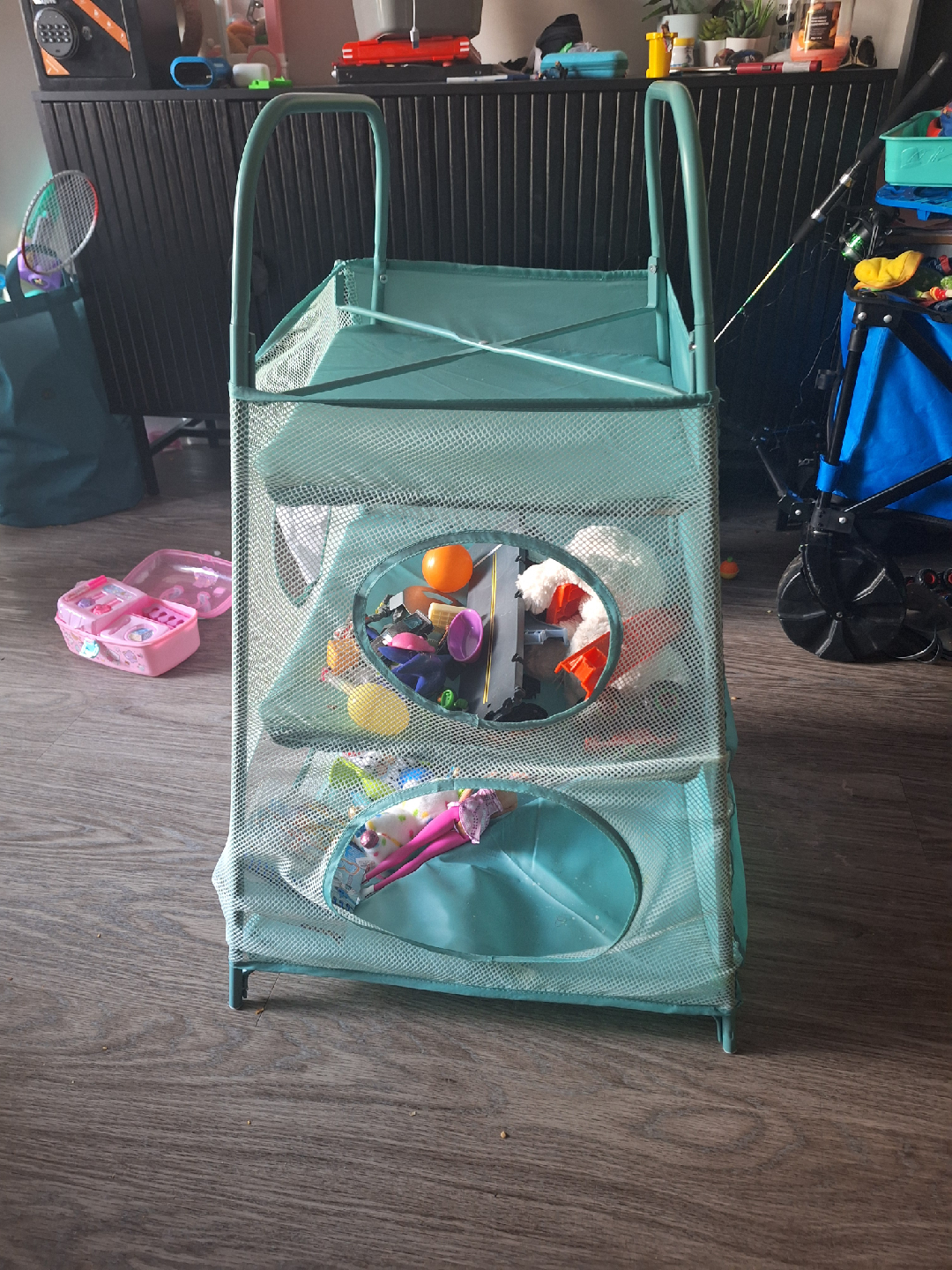 IKEA Lekhult Turquoise Toy Storage