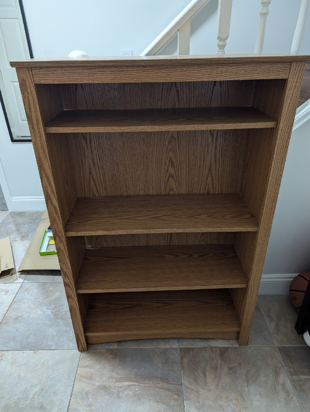 Wooden Bookcase with 4 Shelves - photo 2
