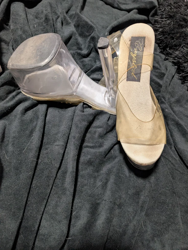 Pleaser Clear Platform Heels - Size 7 thumbnail