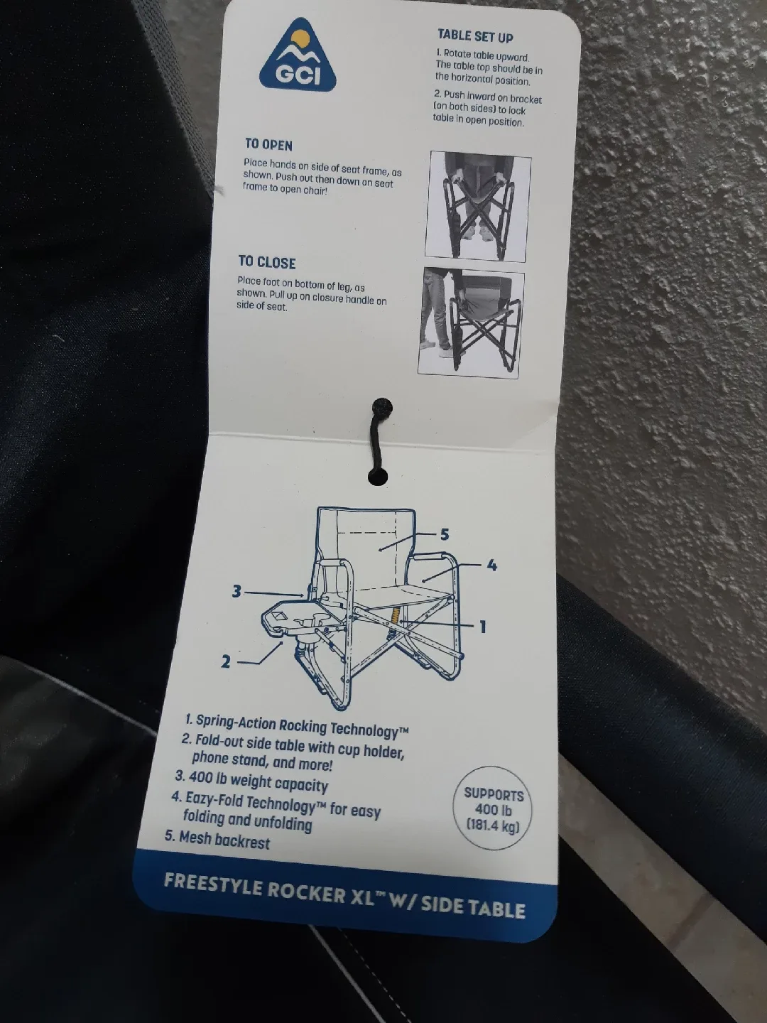 GCI Outdoor Freestyle Rocker XL w/ Side Table image indicator(3)