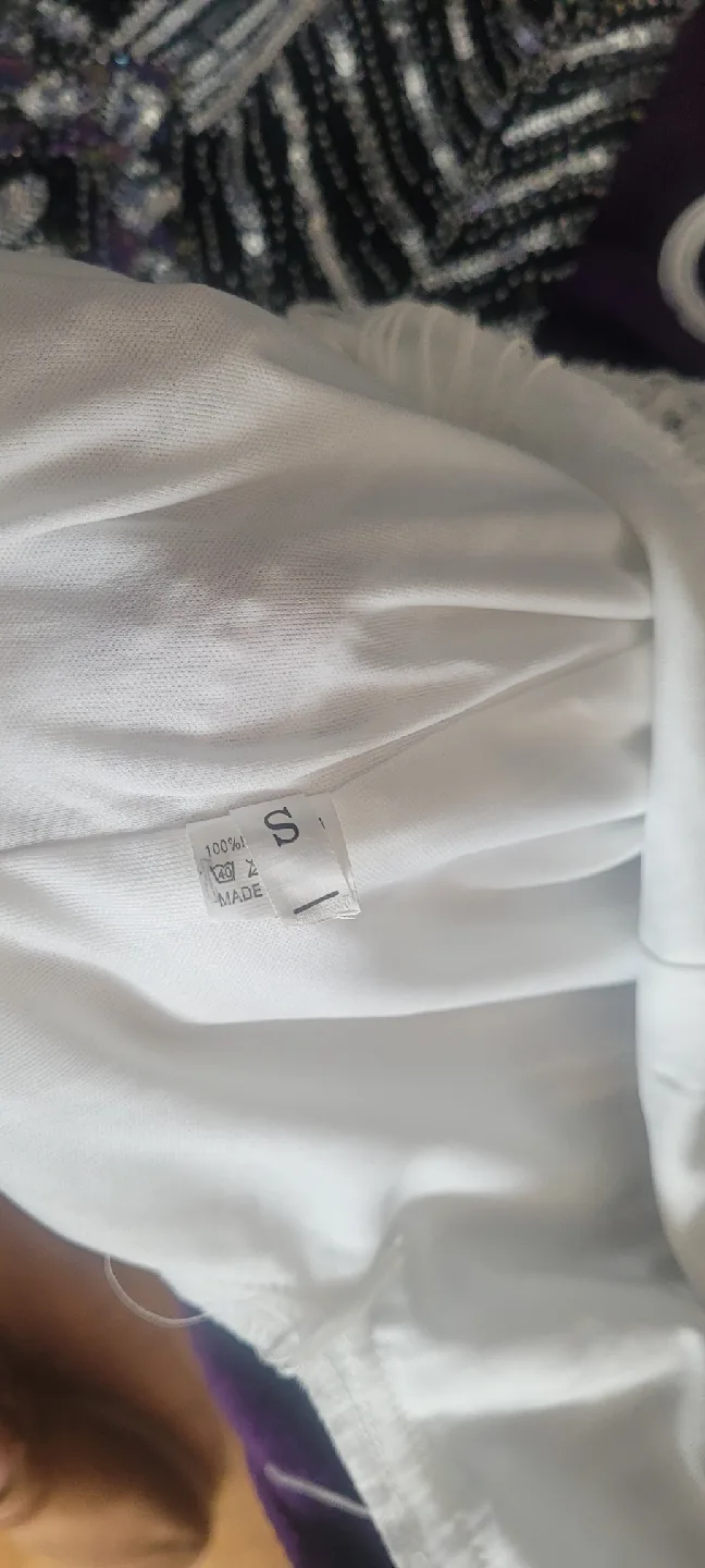 White Sequin Fringe Dress, Size S image indicator(4)