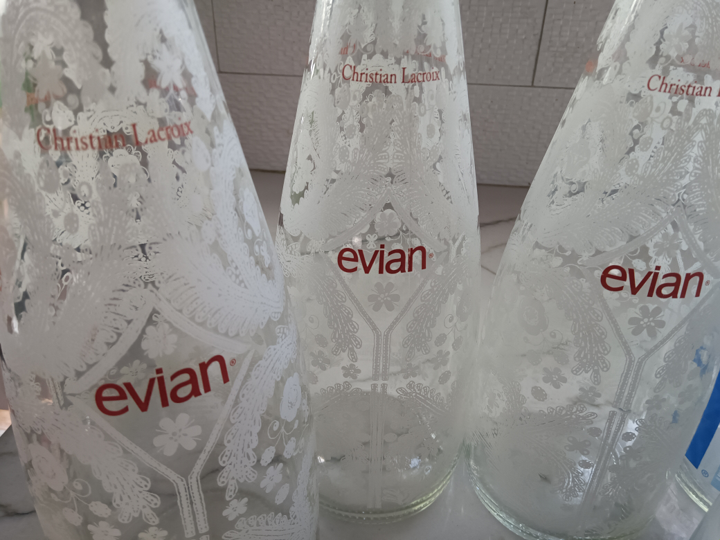 Evian & Gaultier Jean Paul Glass Bottles - photo 2