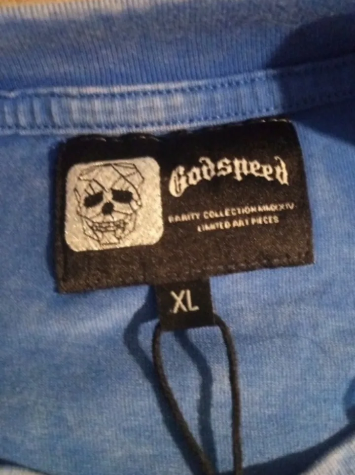 Godspeed Blue Graphic T-Shirt " ROCK ON " - XL image indicator(2)