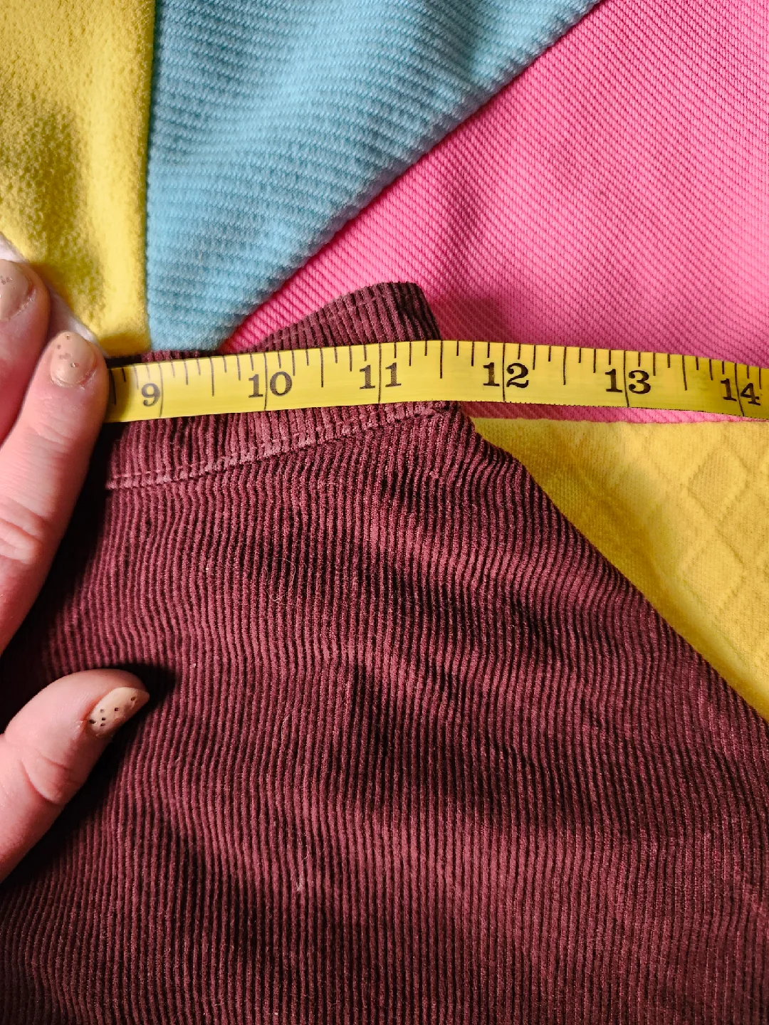 American Apparel burgundy corduroy circle skirt image indicator(7)