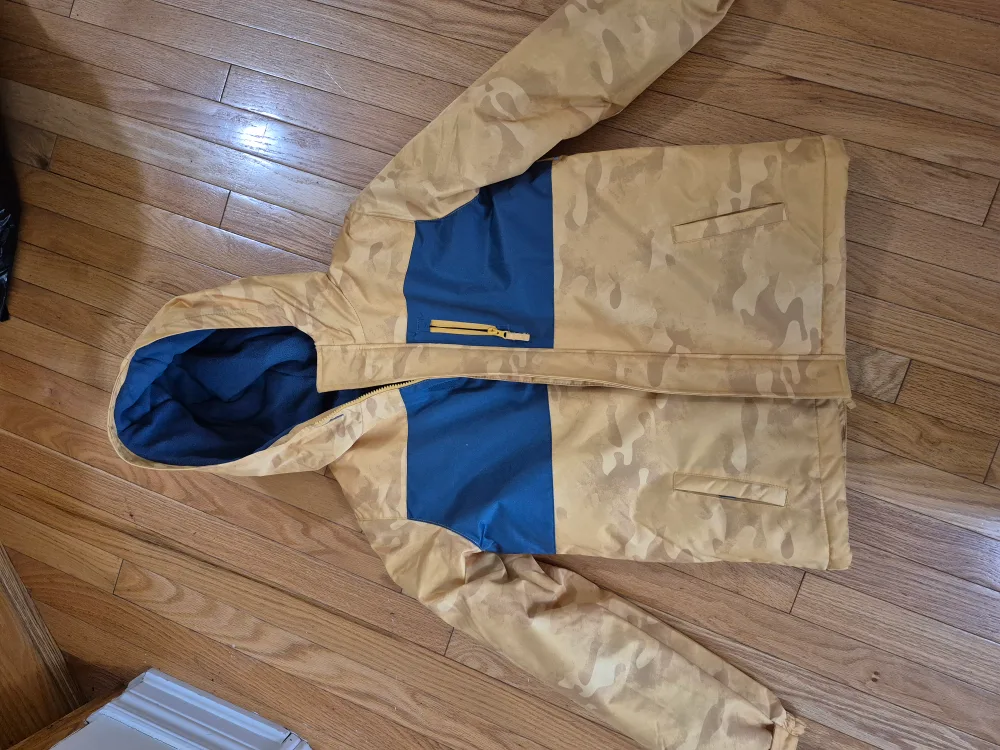 Camouflage & Blue Winter Jacket thumbnail