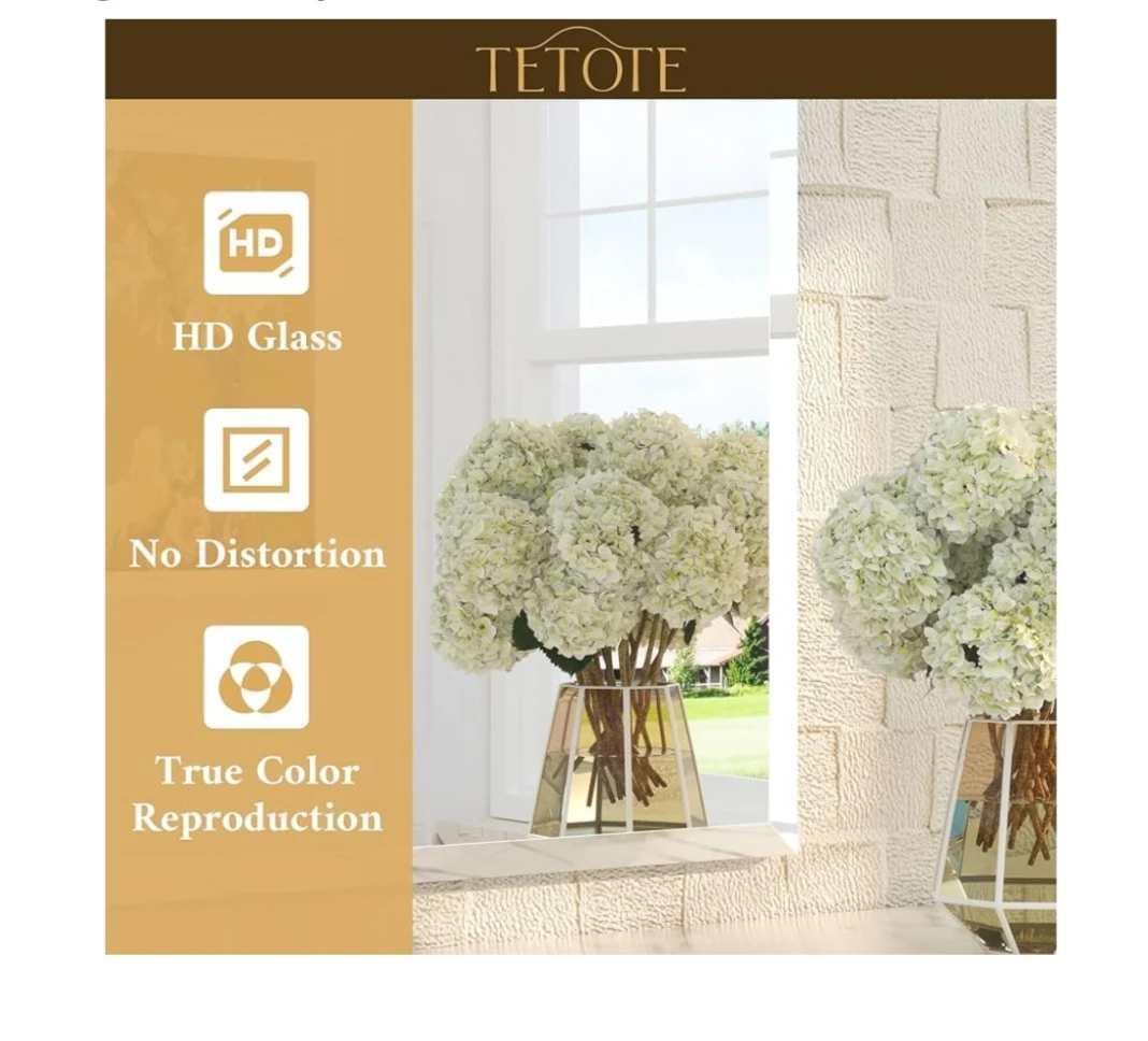 TETOTE Frameless Rectangle Bathroom Mirror - photo 3