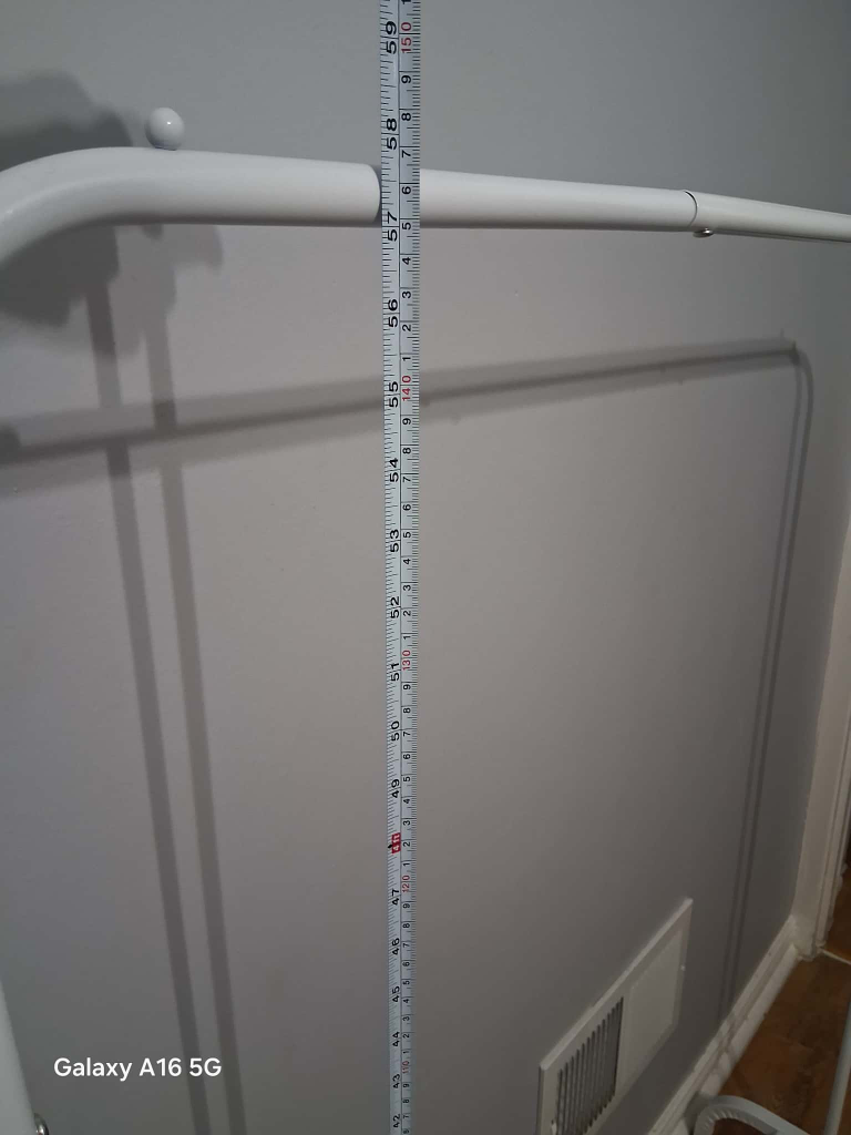 White Metal Clothing Rack - 59" Tall - photo 4