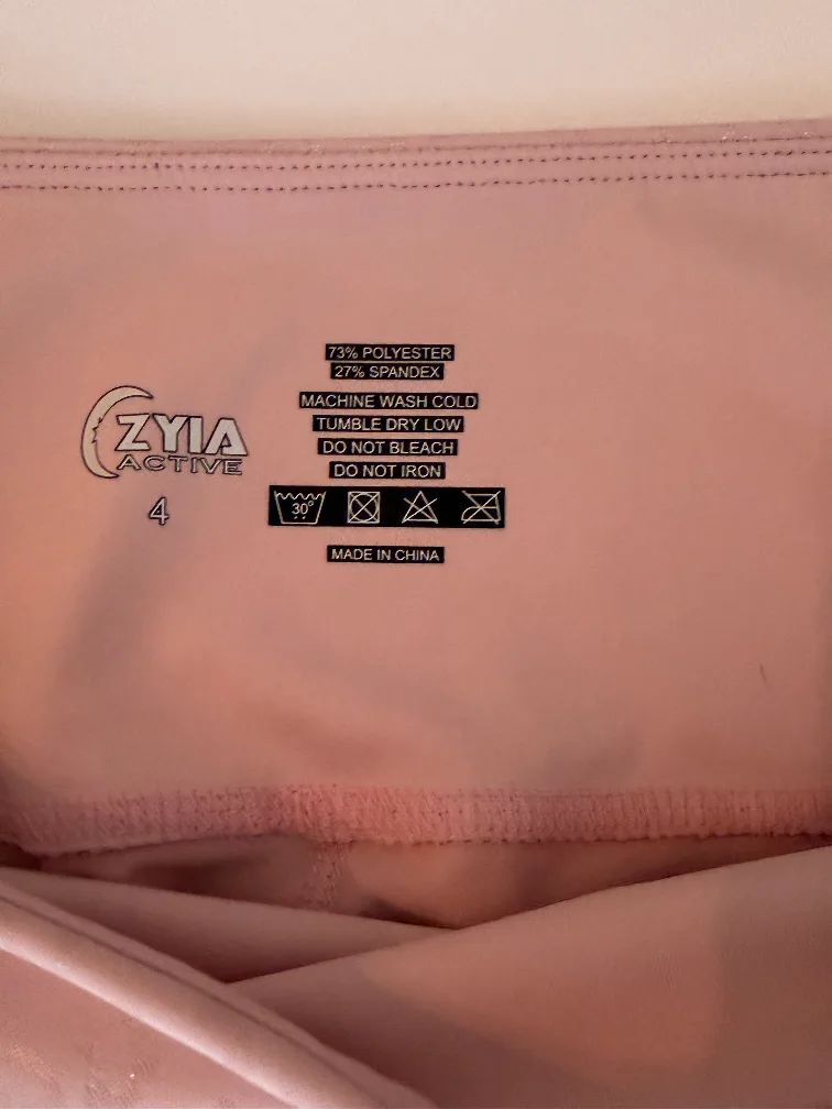 Zyia Active Light Pink Leopard Leggings - Size 4 image indicator(4)