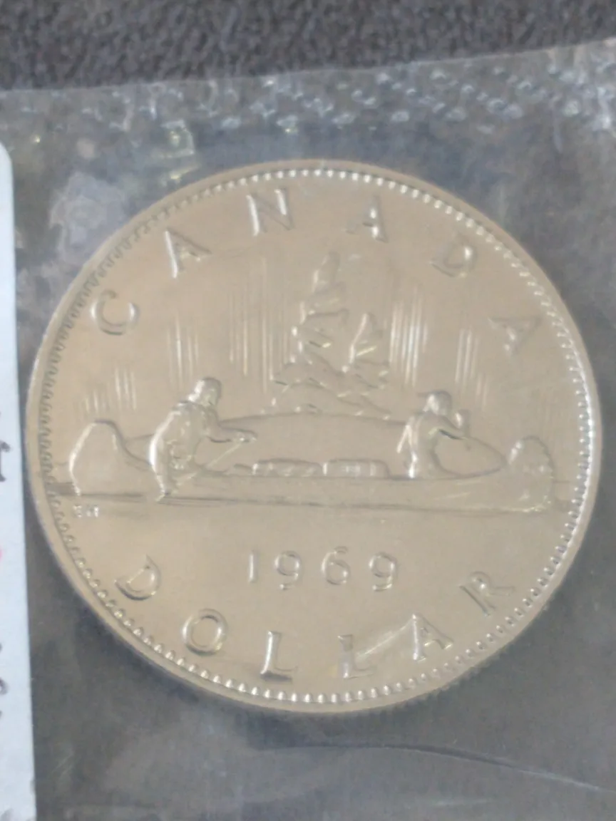 1969 Canada uncir. silver dollar (no silver) KM#76.1  #2010-150 thumbnail