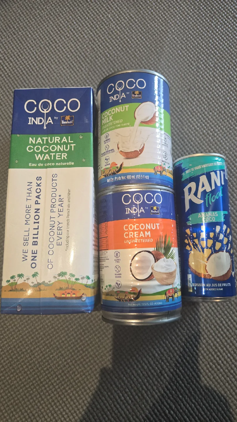 All 4 packs - Coconut Water Cream Milk thumbnail
