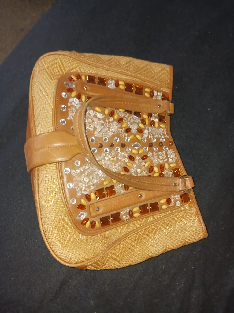 Cole Haan Sydney Straw Beige Tote Bag image indicator(3)